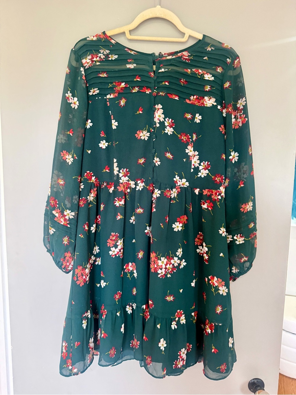 Madewell Womens’ Floral Tiered Chiffon Dress